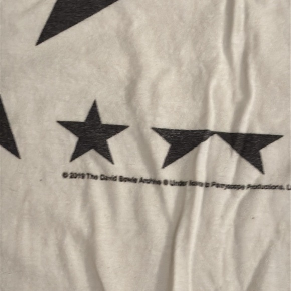 2019 DAVID BOWIE BLACKSTAR ALBUM COVER T-SHIRT-LIGHTWEIGHT/WHITE/SHORT SLEEVE M - Picture 2 of 5